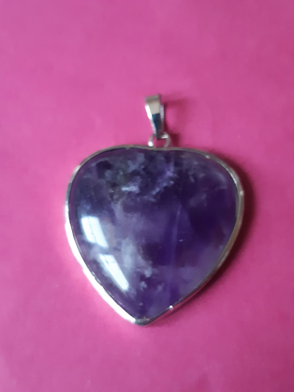 pendentif pierre grand coeur Am�thyste 8 La Seyne-sur-Mer (83)