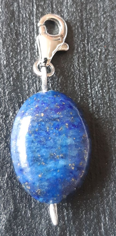 pendentif pierre Lapis-lazuli sur une b�li�re en argent 925 12 La Seyne-sur-Mer (83)