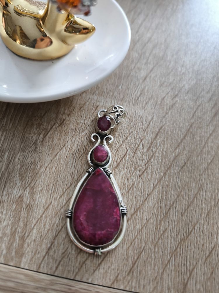 Pendentif rubis v�ritable art d�co 110 Sillingy (74)