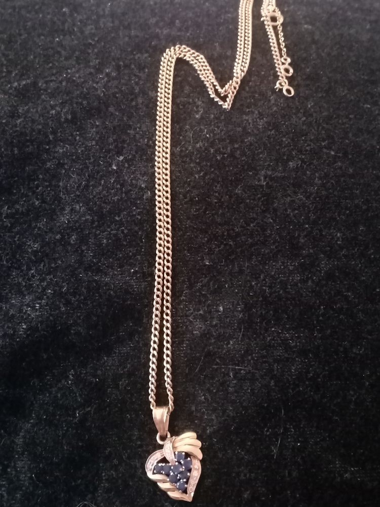 Pendentif Saphir et diamant+Collier 280 Caz�res (31)