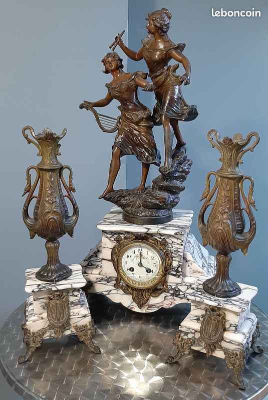 Pendule chemin�e avec chandeliers G�o MAXIM 130 Le Beausset (83)