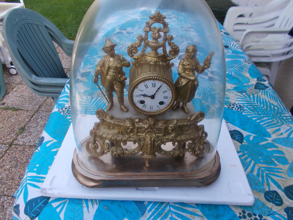 pendule en laiton 19�me 1913,a r�nover!! 100 Dozul� (14)