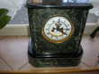 pendule en marbre veiné vert napoléon III de 1800/1900 800 Bailleau-l'vque (28)