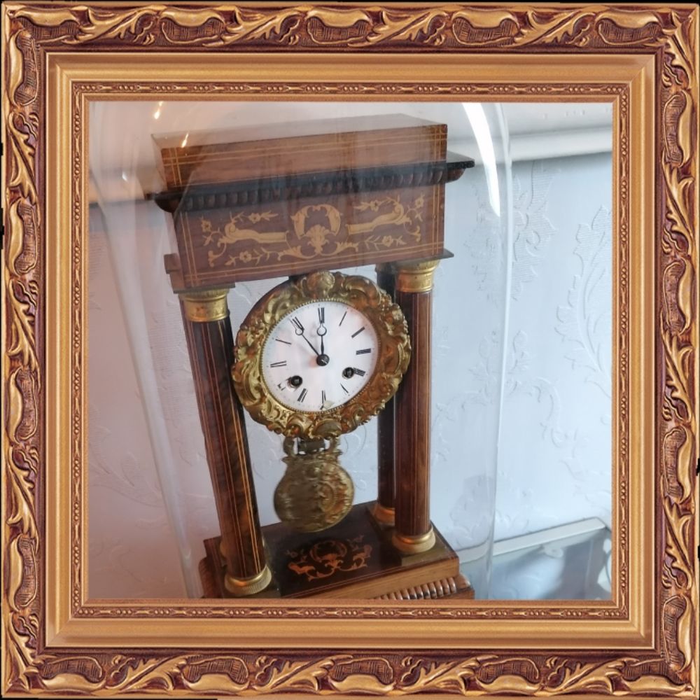 Pendule portique �poque restauration. 300 Lisieux (14)