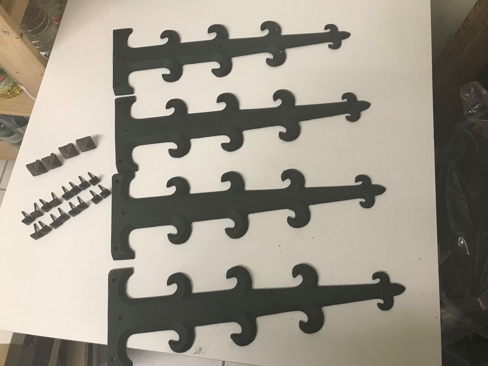 Lot de 2 pentures d�coratives en fer forg� noir - NEUF 250 Colombes (92)