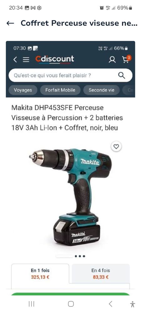 Perceuse visseuse Makita neuve 250 Pr�aux (07)