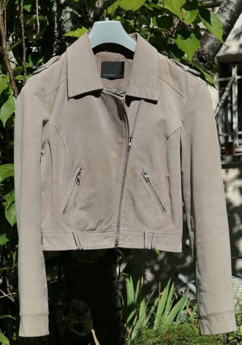 Perfecto Vero Moda beige taille 42, cro�te de cuir 39 Saint-Philippe-du-Seignal (33)