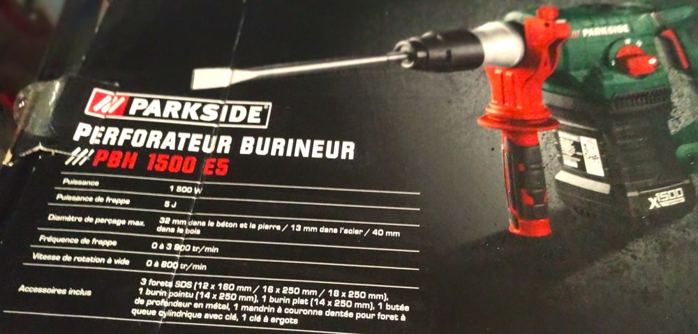 Perforateur burineur Parkside 1500w
80 � 80 Ifs (14)