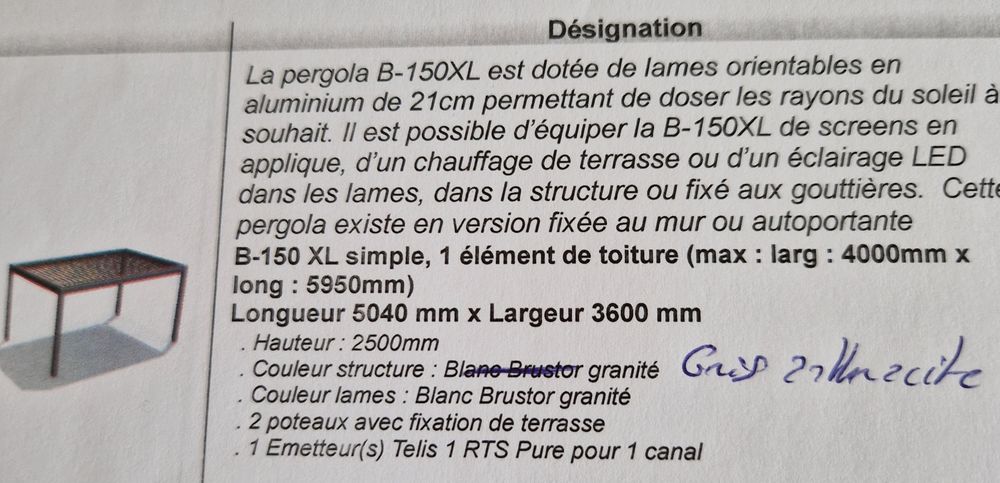 Pergola bioclimatique  BRUSTOR 8000 Virazeil (47)