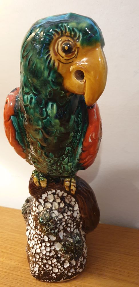 Perroquet  fa�ence barbotine 50 Trappes (78)