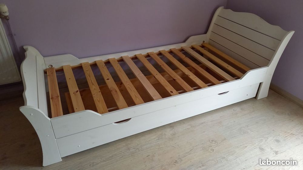 Lit 1 personne + chevet assorti 100 Dry (45)