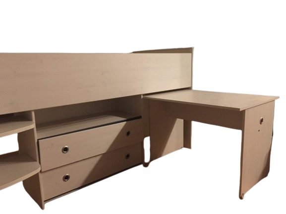Lit 1 personne mi-hauteur avec bureau et commode 90x190 70 �griselles-le-Bocage (89)