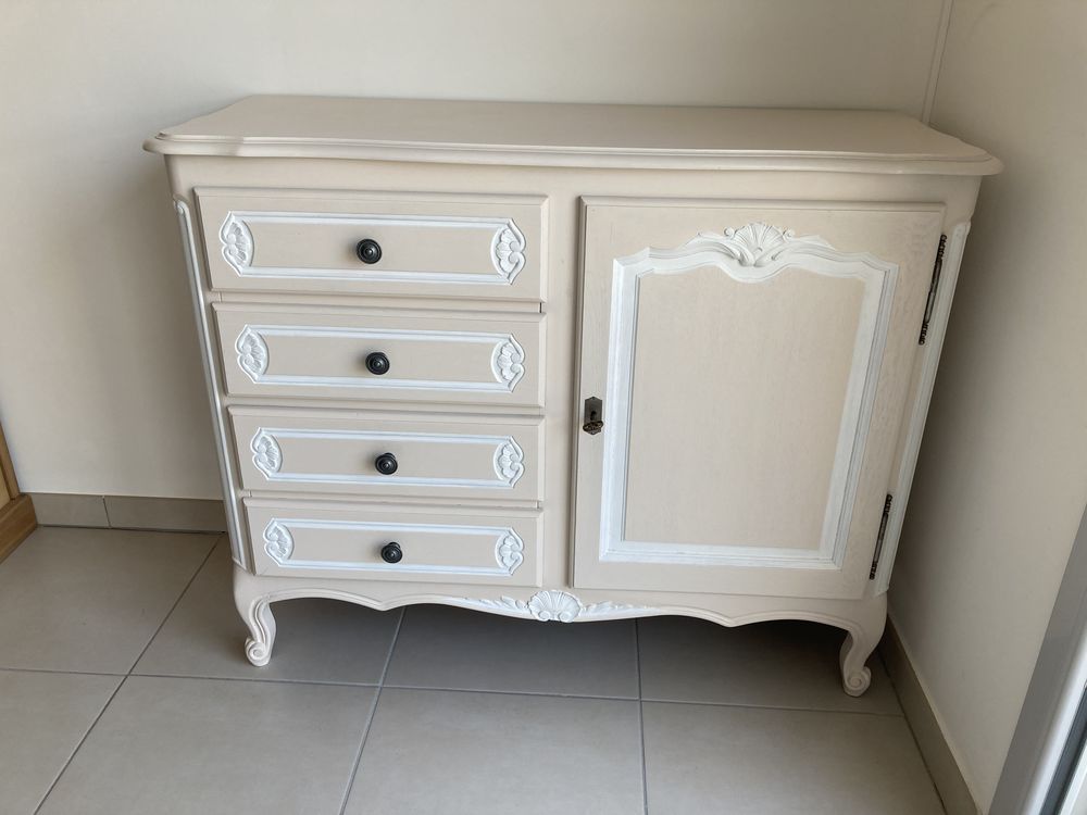 Petit Buffet Ch�ne Massif Relook� 70 Hallennes-lez-Haubourdin (59)