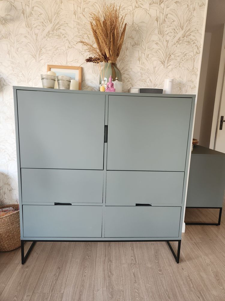Petit Buffet haut vert mat  possibilit� buffet bas assorti 179 Nice (06)