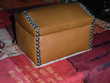 petit coffre décoratif en cuir marron 10 Le Teilleul (50)