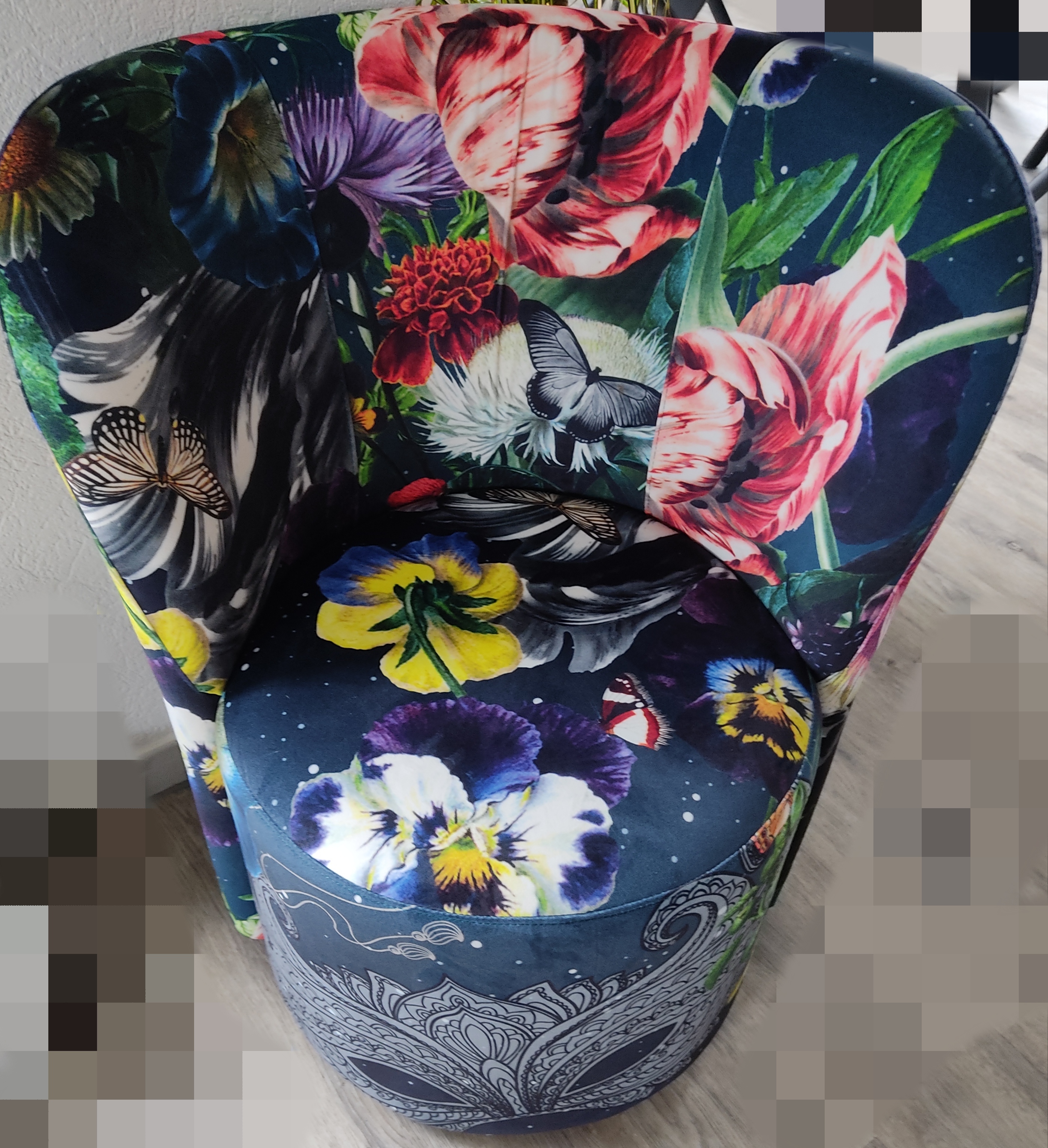 Petit fauteuil fleuri 90 Erstein (67)