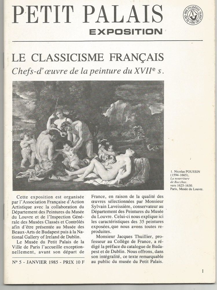 PETIT PALAIS exposition, le classicisme fran�ais 5 Montauban (82)