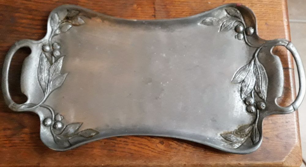 Petit plateau en �tain fait main vintage 0 �cueill� (36)