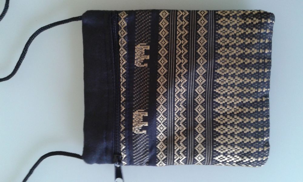 Petit Sac Pochette indienne tissus noir neuf 4 Nice (06)