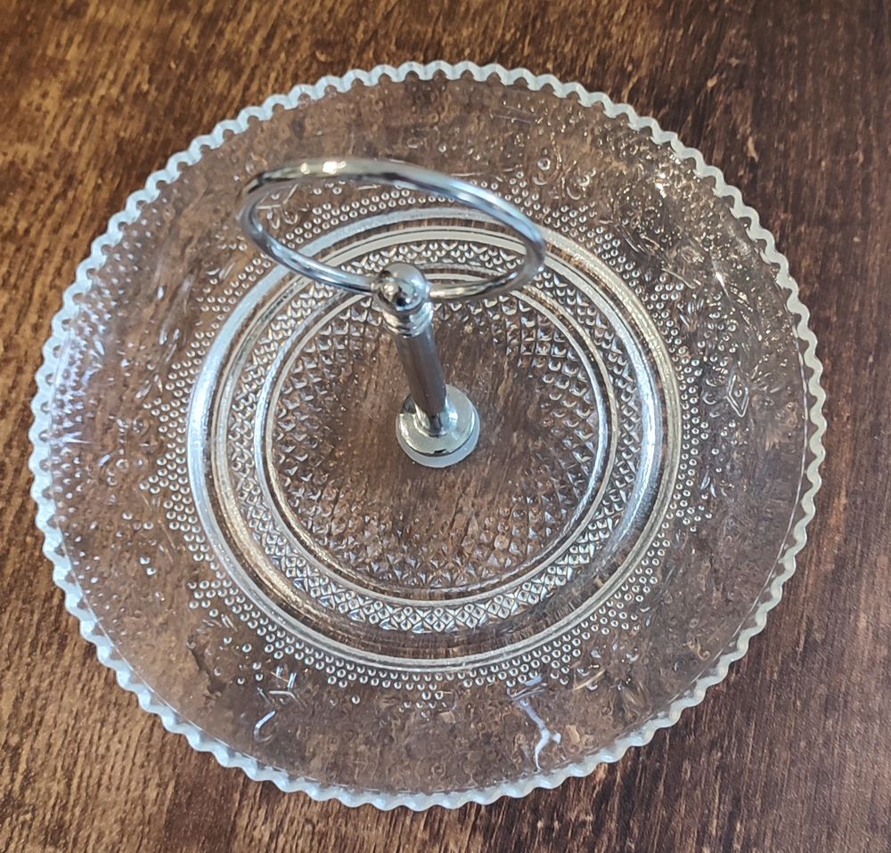 Petit serviteur en verre cisel� vintage 8 Clermont (60)