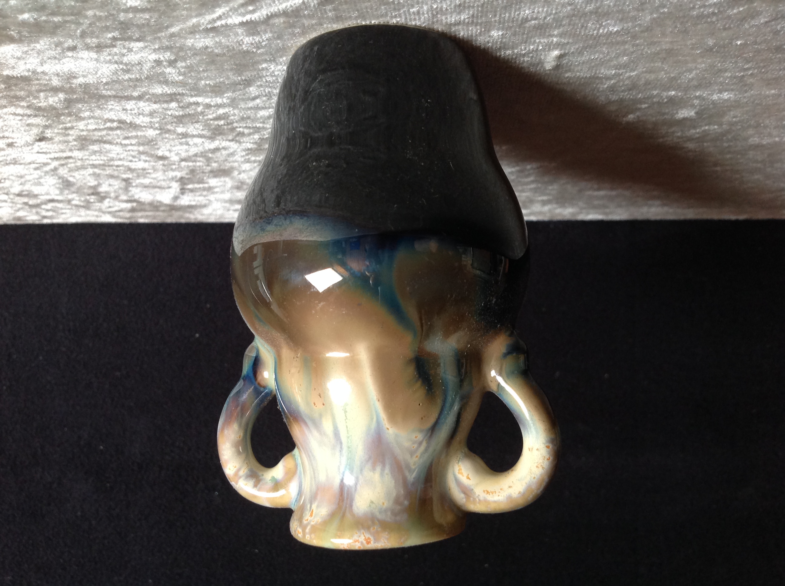 PETIT VASE � DEUX ANSES EN FAIENCE PARFAIT �TAT Envoi Possib 2 Tr�gunc (29)