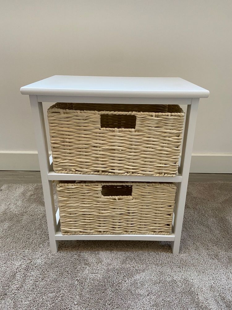 Petite �tag�re blanche avec 2 cases et paniers de rangement 12 Lille (59)