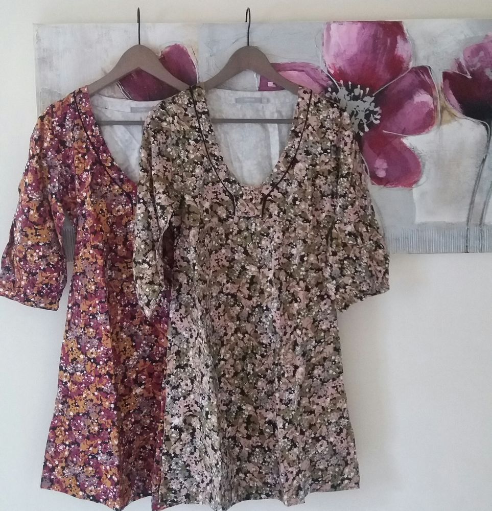 Petite robe fleurie esprit r�tro Hiver M. en 3 / 4 - T 36 8 Domart-en-Ponthieu (80)