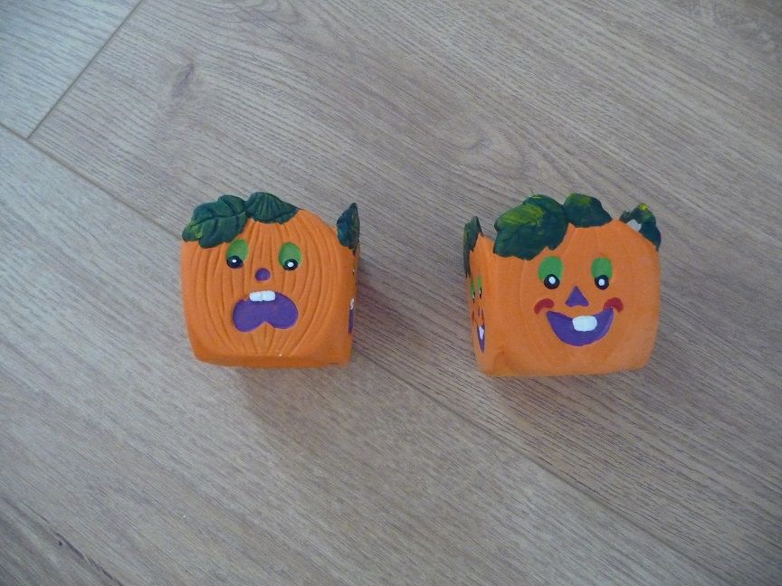 2 petites citrouilles photophores en c�ramique 6 Celles-sur-Belle (79)