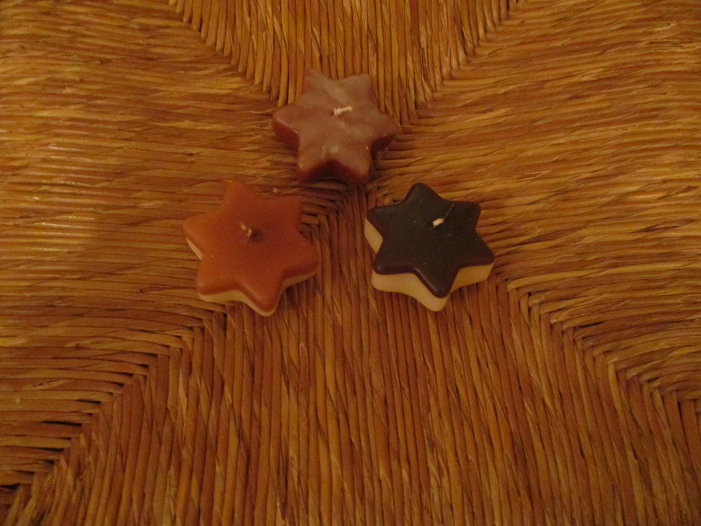 3 petites �toiles en bougie neuve 0 M�rignies (59)