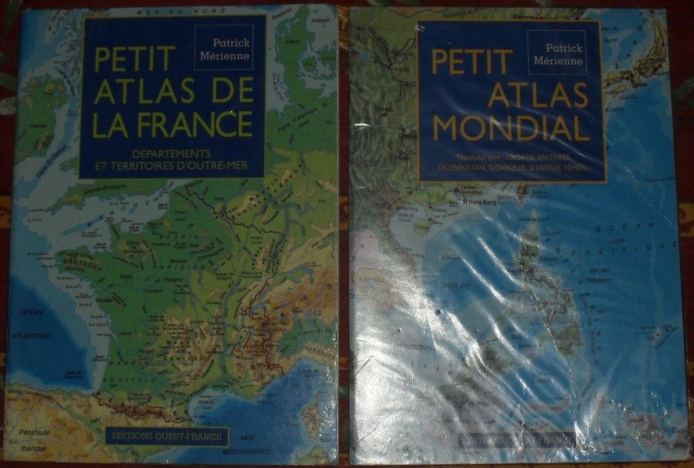 Lot de 2 Petits Atlas de Patrick Mérienne. 15 Montreuil (93)