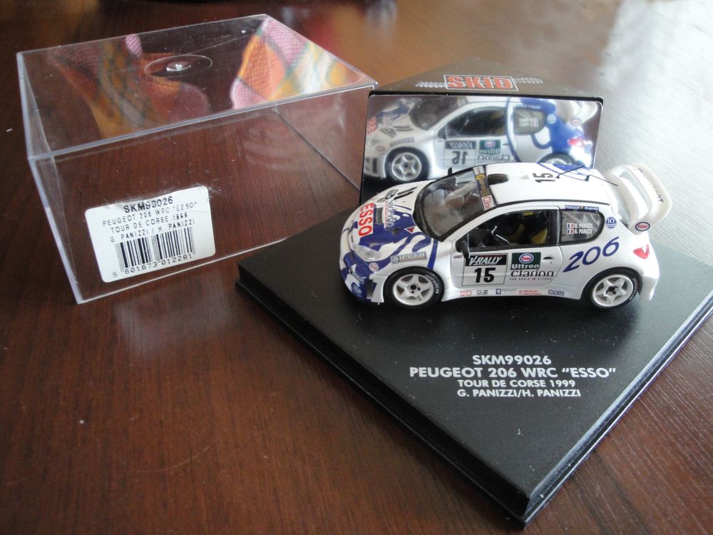 Peugeot 206 WRC Esso tour de Corse 1999 Skid 1/43 20 Paris 12 (75)