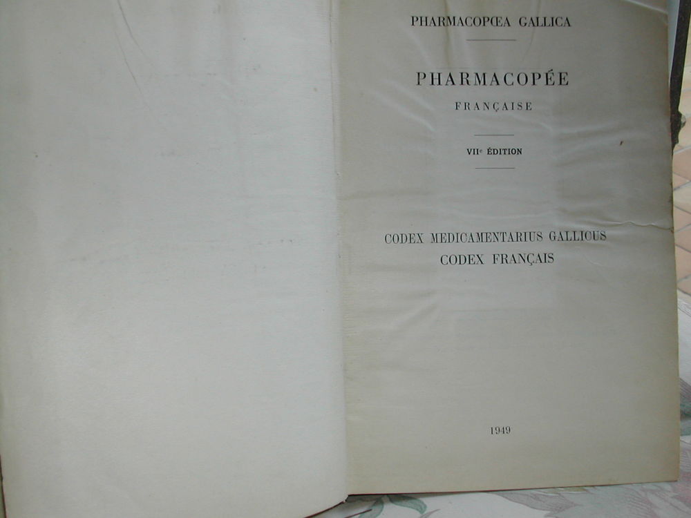 Pharmacopée Française ,7 eme édition de 1949 100 Carpentras (84)