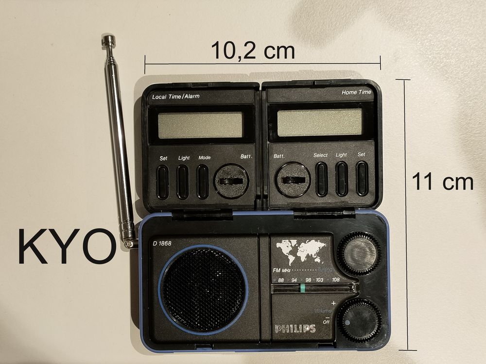 PHILIPS D1868, radio FM pliable voyage, r�veil double heure 29 Foncine-le-Haut (39)