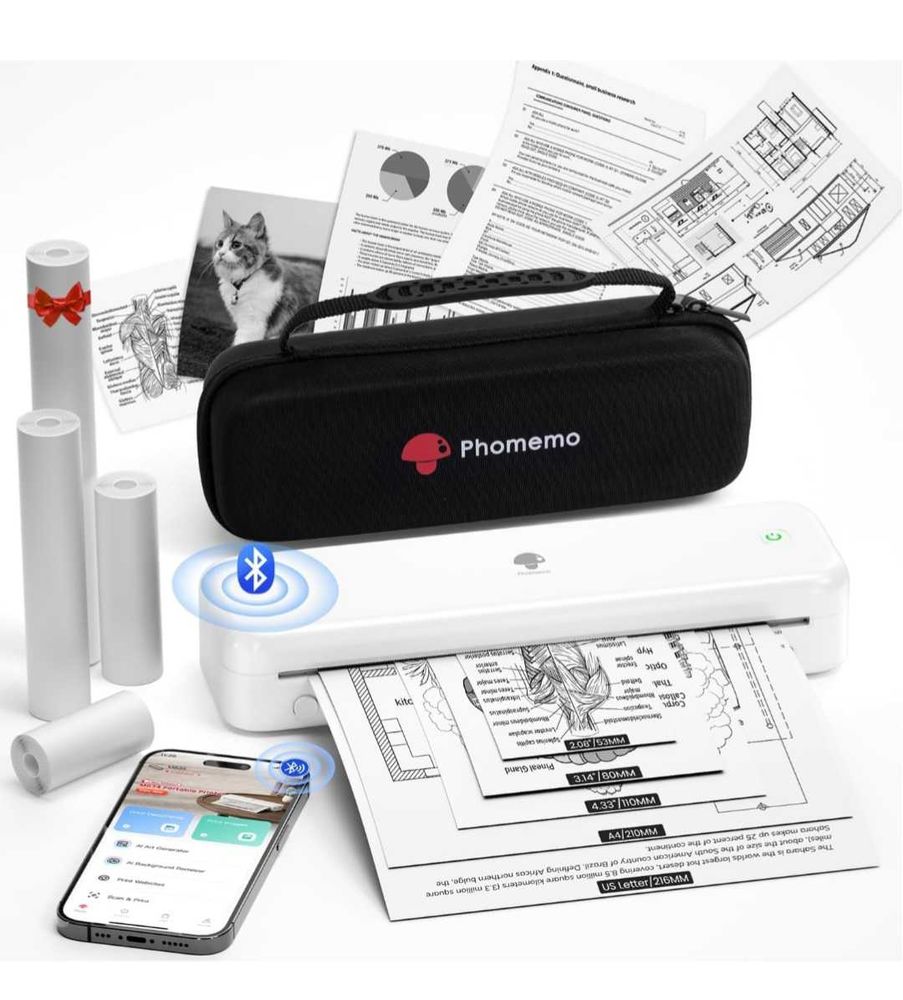 Phomemo M834 Imprimante Thermique A4, sans Encre, Smartphone Via Bluetooth, avec Mallette de Transport et 4 Rouleaux de Papier 75 Paris 12 (75)