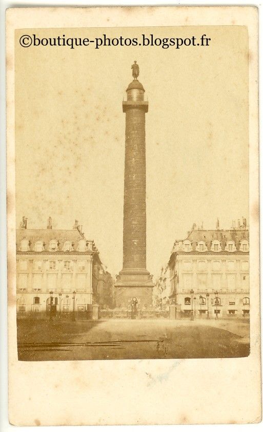 CDV Photo Paris Colonne Vend�me Photographie Anonyme ca1865 45 Loches (37)
