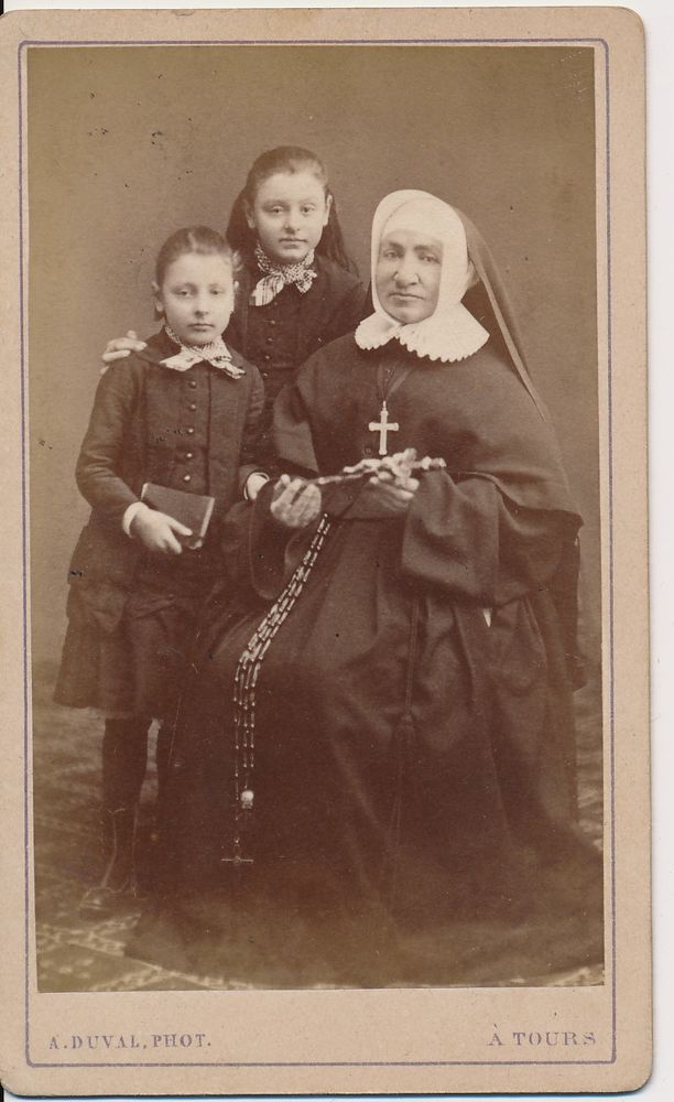 Cdv Photo Religieuse Photographie A. Duval � Tours ca1870 1 Loches (37)