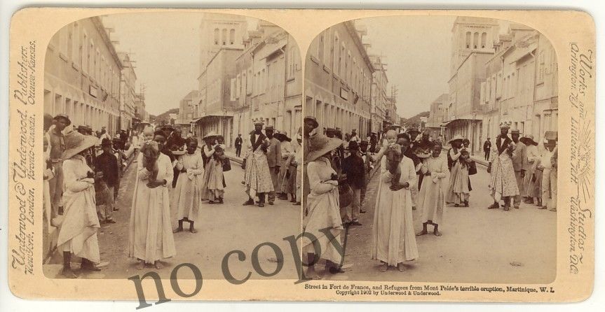 Photo St�r�o Martinique Fort de France Montagne Pel�e 1902 39 Loches (37)
