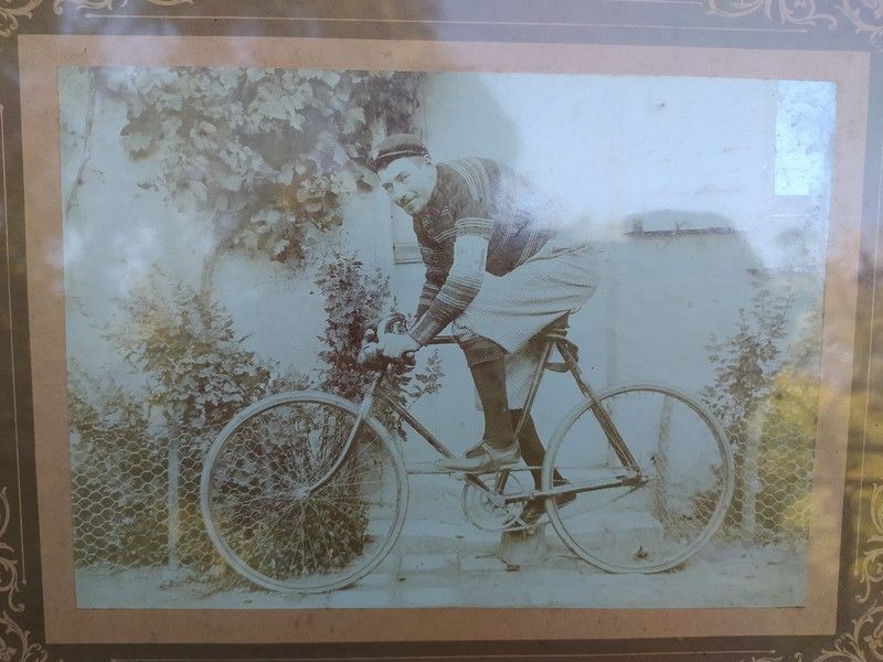 Photographie Coureur Cycliste V�lo de Course ca1900 Cycle 1 Loches (37)