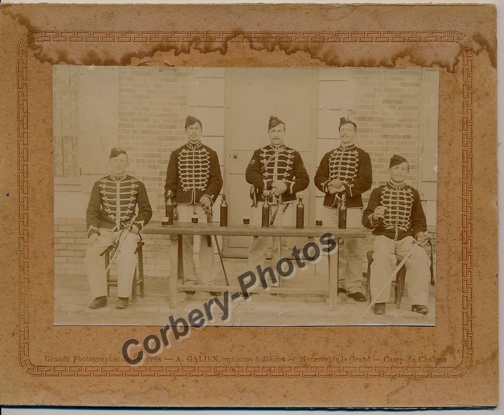 Photographie Militaires Cavalerie Mourmelon Camp de Ch�lons 0 Loches (37)