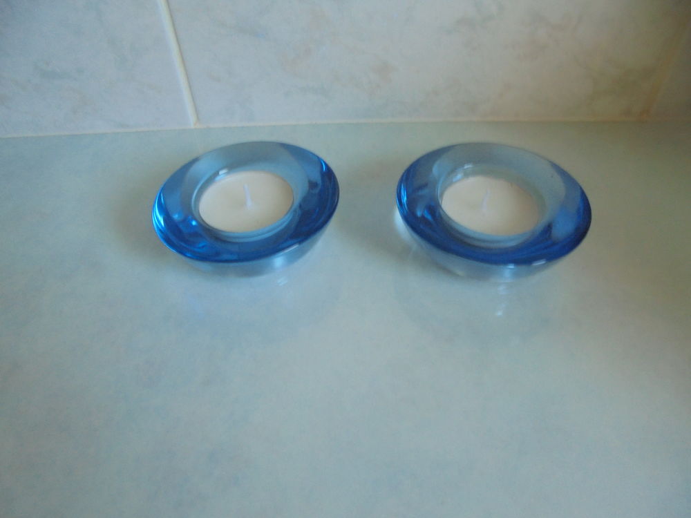 Lot de 2 photophores bleus (100) 5 Tours (37)