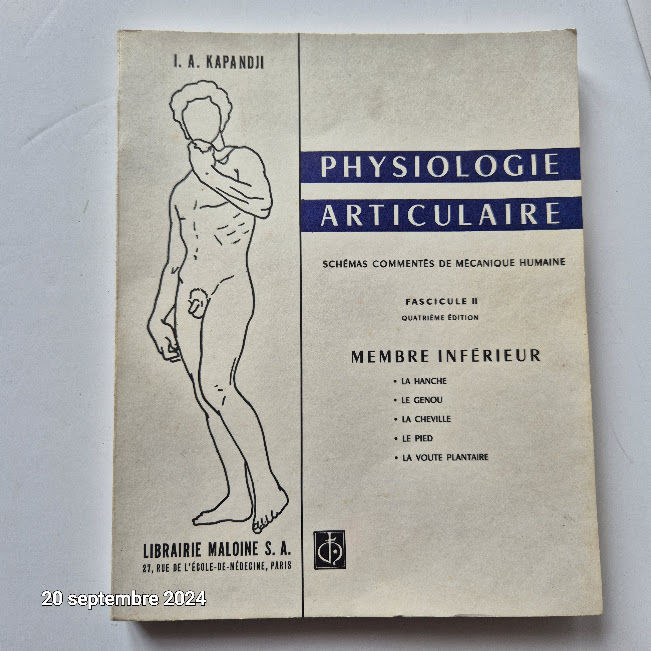 Physiologie articulaire, sch�mas comment�s de la m�canique h 18 Saumur (49)