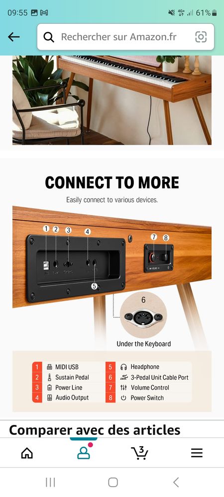 Piano Donner DDP-80 clavier num�rique. 670 Martignas-sur-Jalle (33)