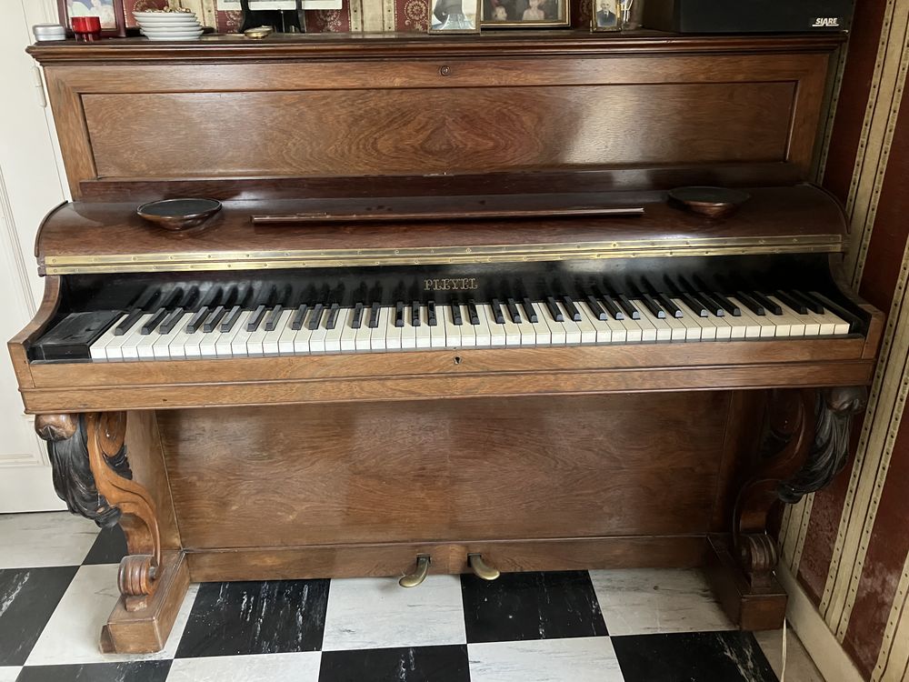 Piano droit de marque Pleyel, bois noyer, 19 si�cle
100 Lamballe (22)