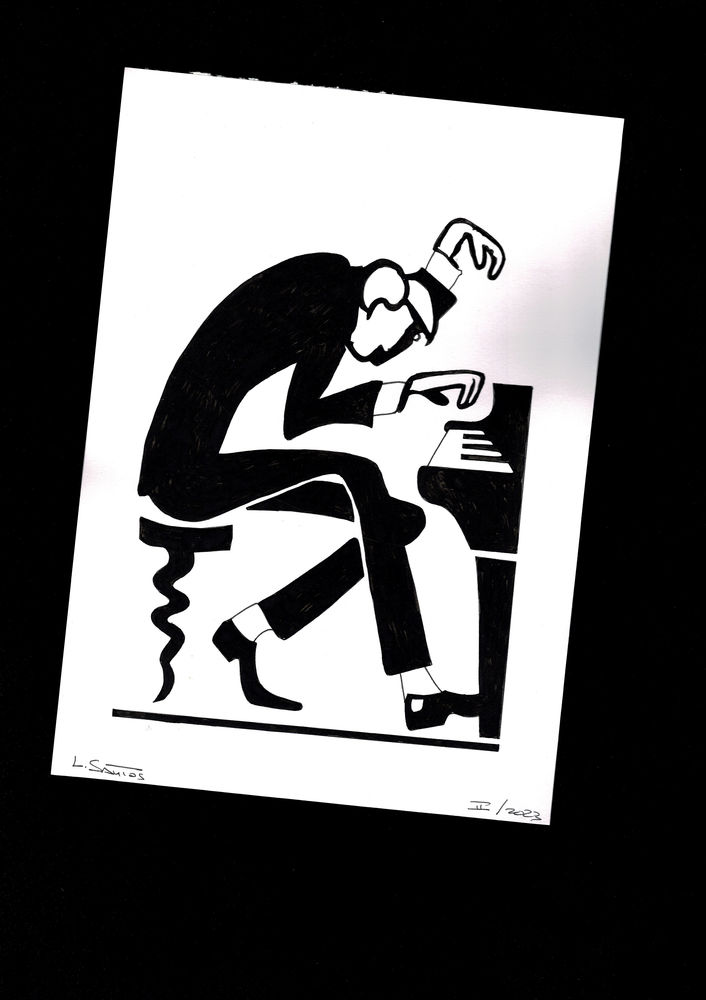 Piano Pianiste: A4 Peinture Moderniste D�corative 5 Portugal