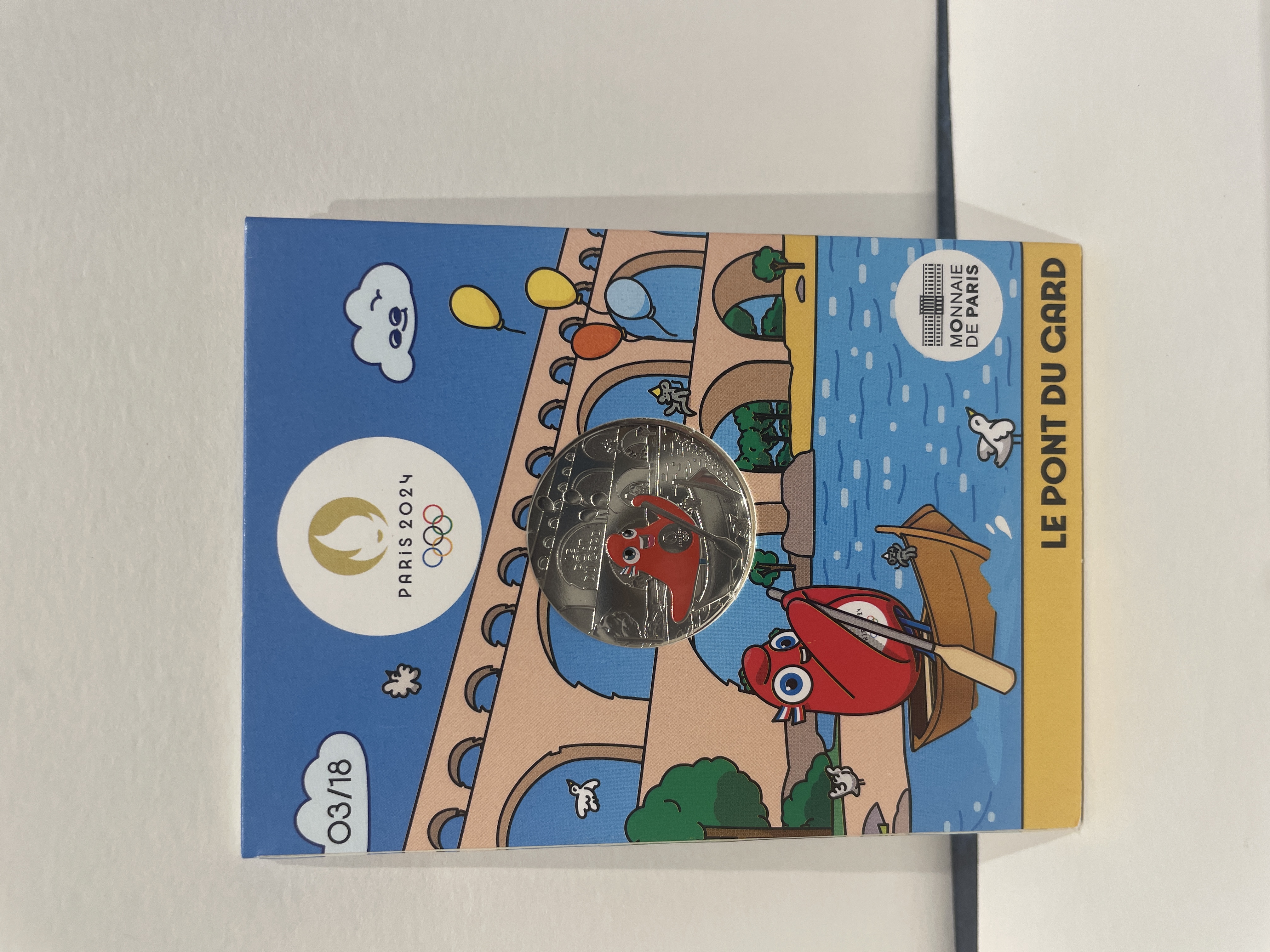 
Pi�ce Collection JO Paris 2024 10e ARGENT le Pont du Gard 27 Dourdan (91)