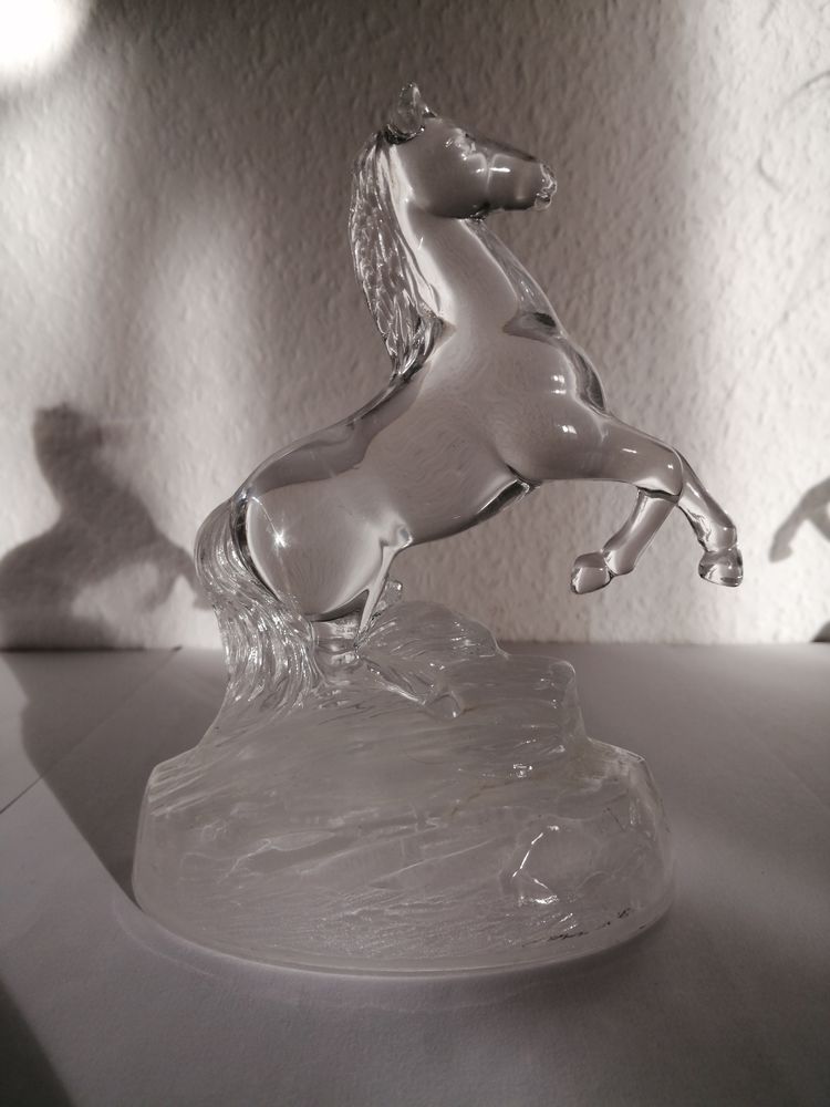 Pi�ce en cristal d'Arques : Cheval cabr� 23 Habsheim (68)