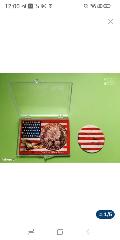 Pi�ce cuivre. 1 oz COVID blister neuf 25 Metz (57)