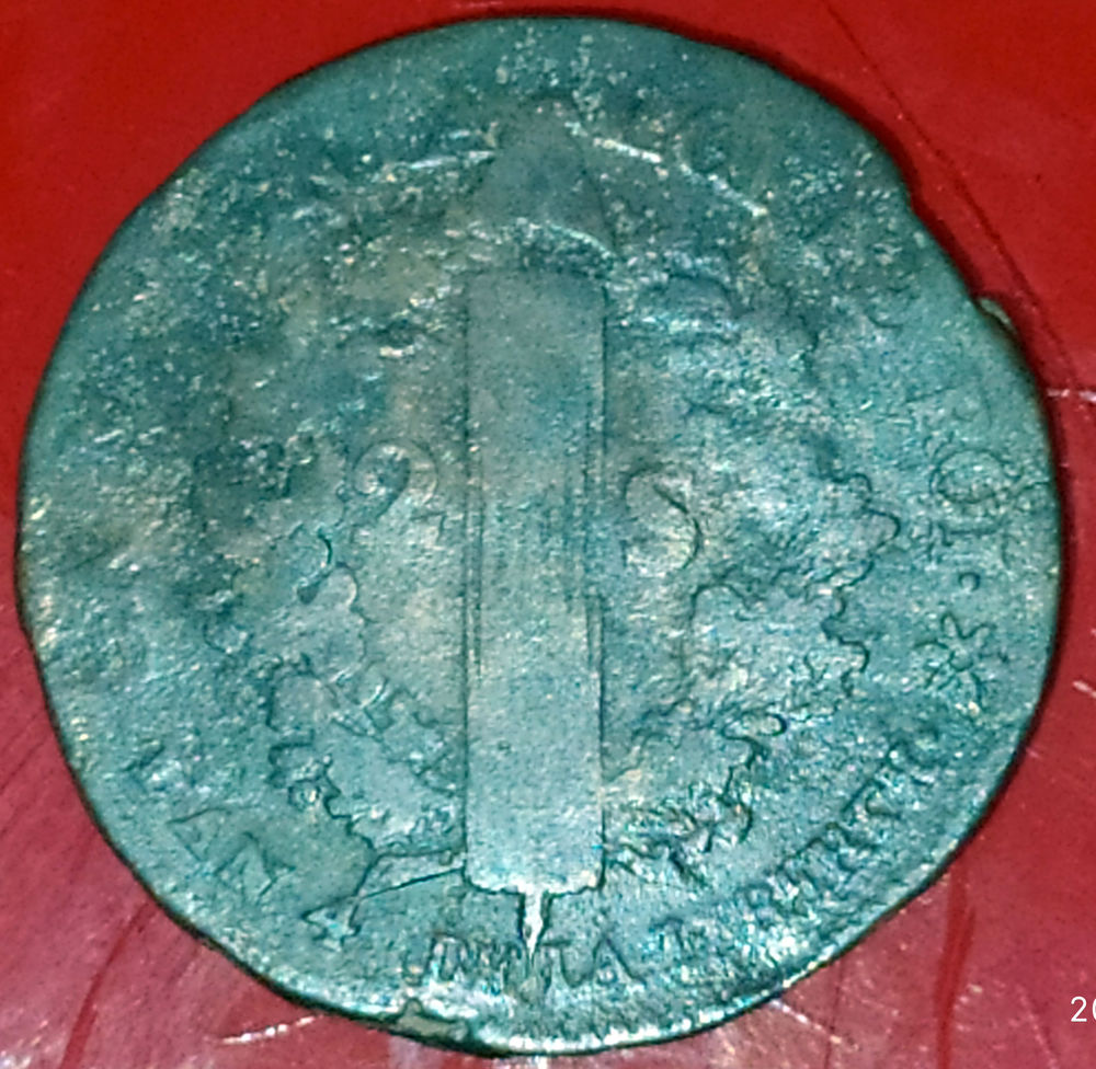 Pi�ce de deux sols An 4 de LA LIBERTE 1792 15 N�mes (30)