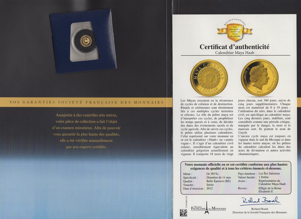 Pi�ce de 1 Dollar en or massif 50 Lyon 7 (69)