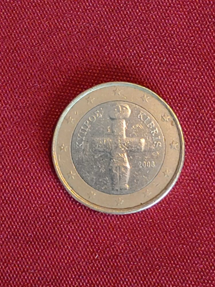 Pi�ce de 1 euro chypre 10 Avermes (03)